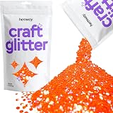 Hemway Fluorescent UV Neon Peach Glitter 100g Super Chunky Craft Glitter