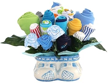 Amazon Com Baby Boy Bouquet Made Out Of Baby Clothes And Amazon Com Baby Boy Bouquet Made Out Of Baby Clothes And