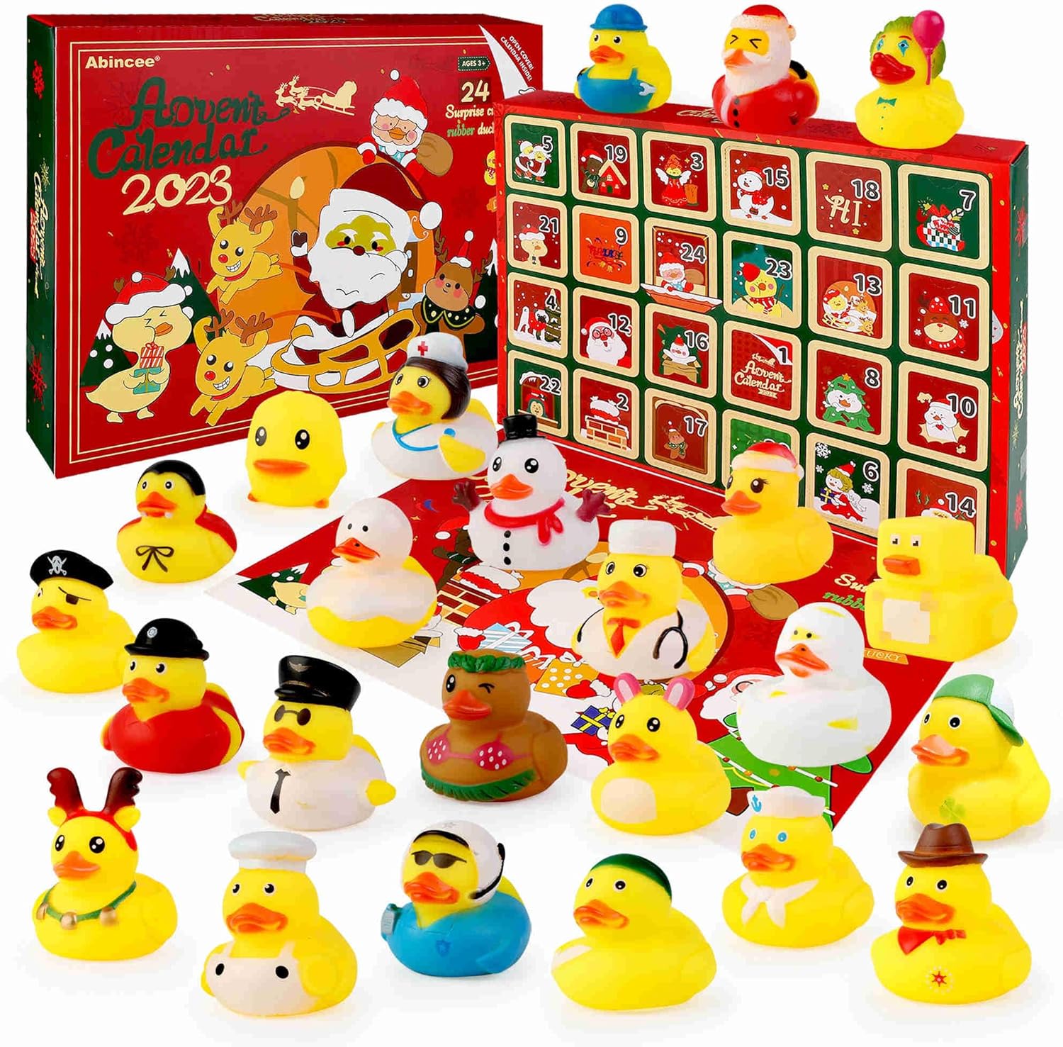 Advent Calendars - Abincee Advent Calendar 2023,24pcs Rubber ducks Christmas Countdown Calendar for Kids Adult,24 Days of Christmas Collectible Surprises Advent Calendar Gifts Idea