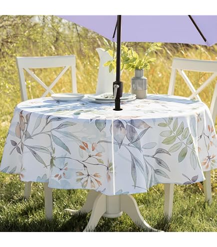 destination summer 9-foot round solar aluminum patio umbrella in chino Destination Summer Solar Round Patio Umbrella