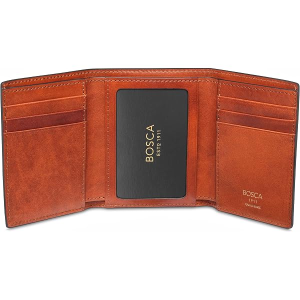 Amazon.com: Bosca Men's Wallet, Nappa Vitello Leather Single I.D.