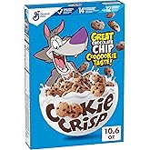 Cookie Crisp Chocolate Chip Cookie Breakfast Cereal, Whole Grain, 10.6 oz | 14g Whole Grain per Serving, 12 Vitamins &amp; Minerals, Good Source of Calcium, Mini Cookie-Shaped Pieces