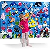 QUOKKA Ocean Felt Board for Toddlers 61 PCS - Double-Thick Felt Board Story Set with Large 39х27,7 in. Durable Wall Activity 