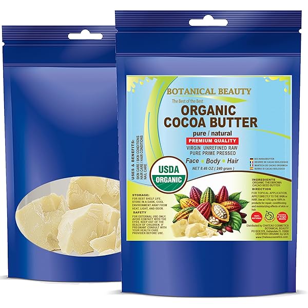 Golden Unrefined Cocoa Butter – Organic, Pure, Fresh – Choose Size From 2 Oz To 12 Lbs, By Dr Adorable