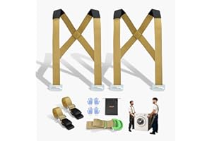 VEVOR Moving Straps, 2-Person Lifting and Moving System with 2 Harness Straps, 2 Load-Bearing Straps & 1 Handheld Strap, Adju