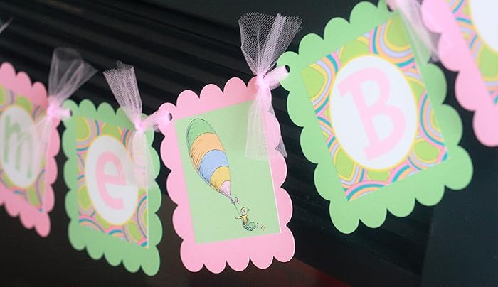 Amazon Com Baby Shower Seuss Oh The Places You Ll Go Story Pink