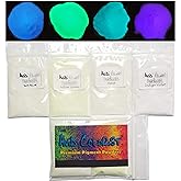 AVID COLORIST- Glow in the Dark Powder Pigments- 4 Color Neutral Pack | Encapsulated Strontium Aluminate for Resin, Nail Polish, Coatings
