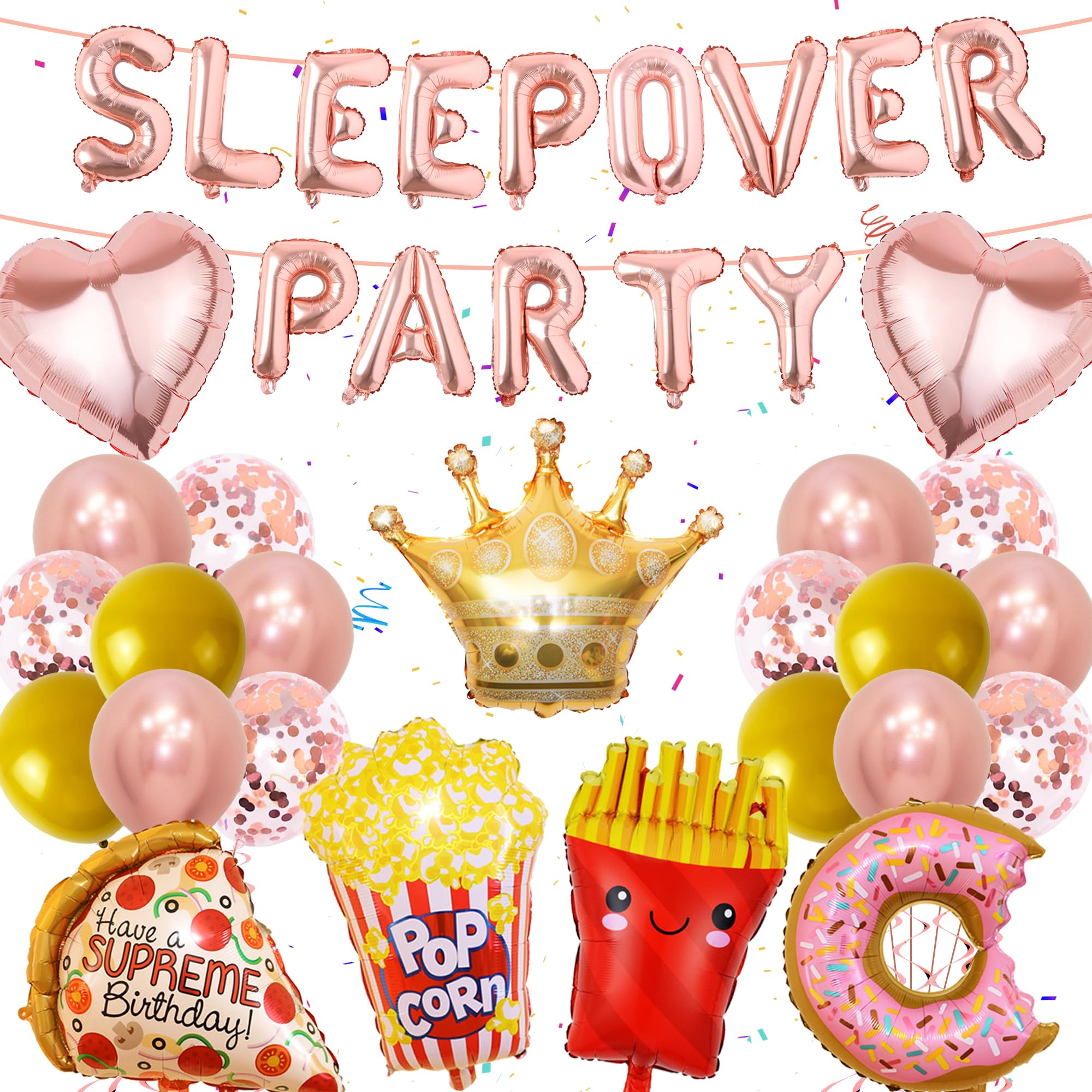 Girls Pajama Party Supplies - Pajama Party Balloon Night Decor for Girls