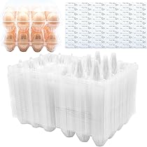 Amazon.com: BULKBUY Egg Cartons 60 Packs, Clear Eco-friendly ...