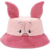 Bioworld Winnie The Pooh Piglet Pink Short Faux Fur Bucket Hat