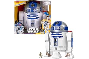 Fisher-Price Imaginext Star Wars Toy R2-D2 (17.5 in Tall) with Lights Sounds & C-3P0 Metal Character Key for Kids Ages 3+ Years