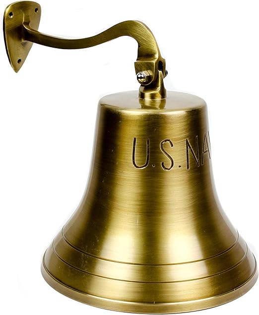 Navy Wall Mounted Home Decor Nautical Door Bell Antique Brass Ship Bell U.S Collectibles