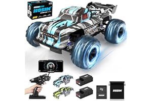 Hosim 1/16 Scale RTR Remote Control Car for Adults, GPS Max 43Km/h+ High Speed Fast RC Cars, Race Offroad RC Truck, Off Road Waterproof Hobby Grade Vehicle for Children 2 Batteries for 40+ Min Play