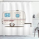 Ambesonne Camper Shower Curtain, Vintage Van