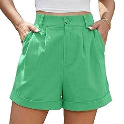 Jouica 2024 Women Summer Shorts Elastic High