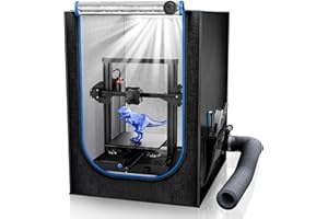 3D Printer Enclosure with Ventilation Kit,LED Light,Thermo-Hygrometer,Premium Fireproof Dustproof Tent Constant Temperature P