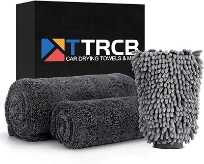 TTRCB 1300 GSM microfiber car drying towels 2 pack 36 x 24 inch