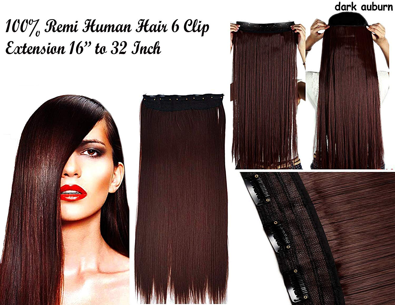 Ritzkart 24 Inch Long Dark Brown Hair 100 Human Hair Extension