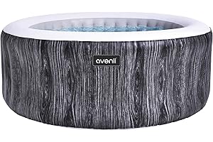 JLeisure 3-Person Inflatable Hot Tub Spa w/Control Panel, Cover & Accessories, Greywood