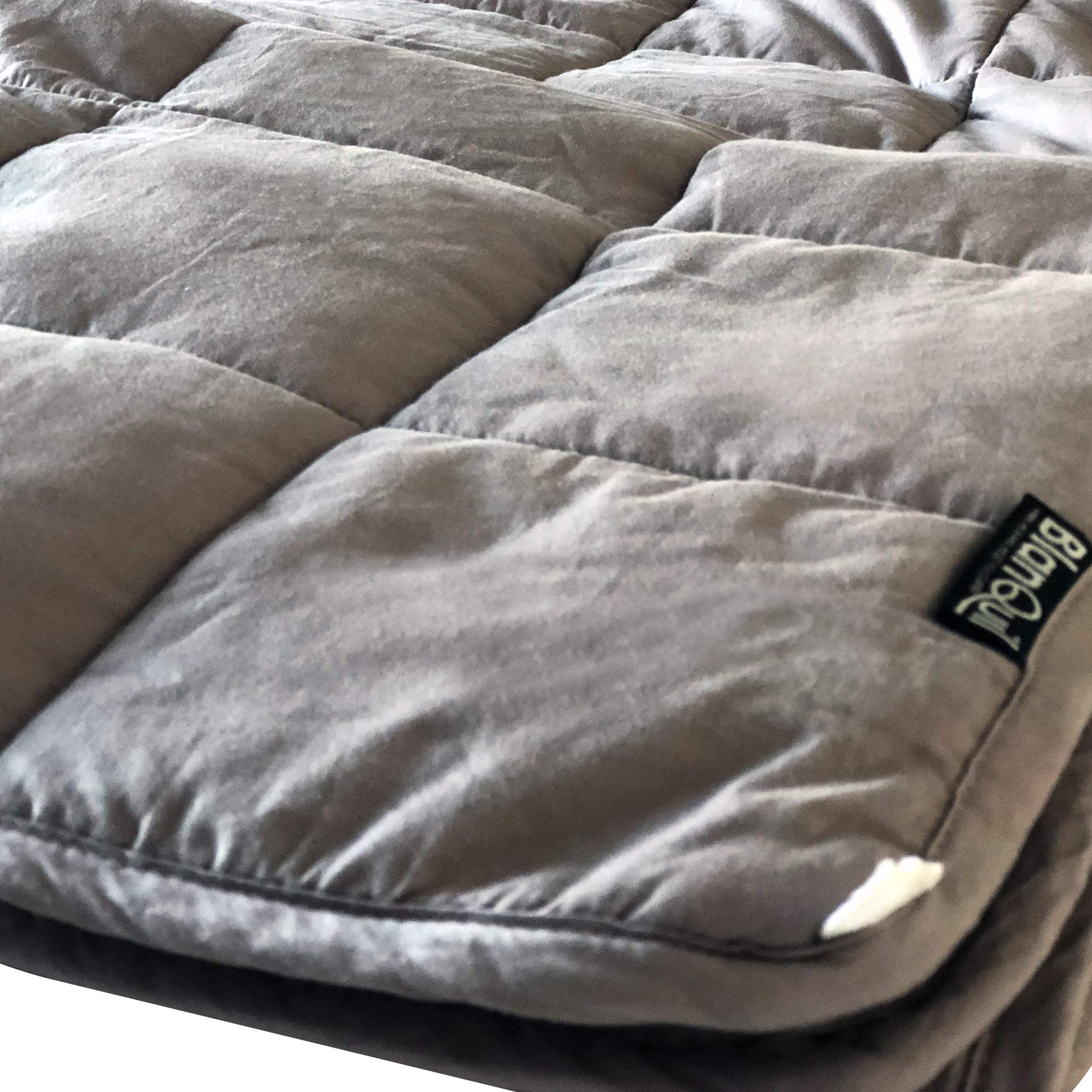 BlanQuil Essentials Weighted Blanket W/Free Cover (Grey, 20)