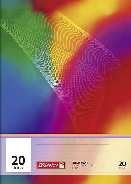 Brunnen 104492002 Schulheft A4 16 Blatt Blanko Mit Linienblatt Lineatur 20 Amazon De Burobedarf Schreibwaren