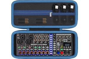 co2CREA Hard Case for Zoom LiveTrak L6max Digital Mixer, Portable Travel Storage Bag with Zippered Mesh Pocket, Shockproof EVA Shell and Soft Lining, Fits Cables and Accessories (Case Only)