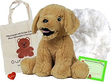 Ours To Do Un Ours Une Histoire Peluche Labrador De 40 Cm A Rembourrer Kit A Creer Sans Couture Realiser Soi Meme Sa Peluche Ultra Douce Yeux Paillettes Amazon Fr Jeux Et Jouets
