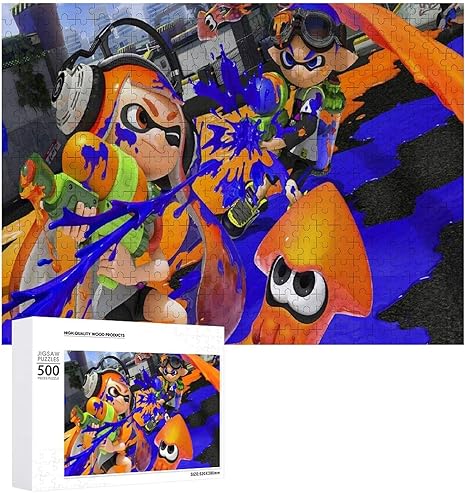 Amazon Co Jp スプラトゥーン 500 1000ピース木製パズル大人と10代向けの大型ジグソーパズル減圧エンターテインメントパズル ホーム キッチン