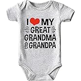 Kreleurs I Love My Grandma and Grandpa Baby Bodysuit Pregnancy Announcement Newborn One Piece Infant Ounfit