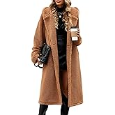 VXVGER Women's Fuzzy Fleece Hooded Coat Winter Oversize Long Cardigan Jacket Warm Faux Fur Outwear with Pockets