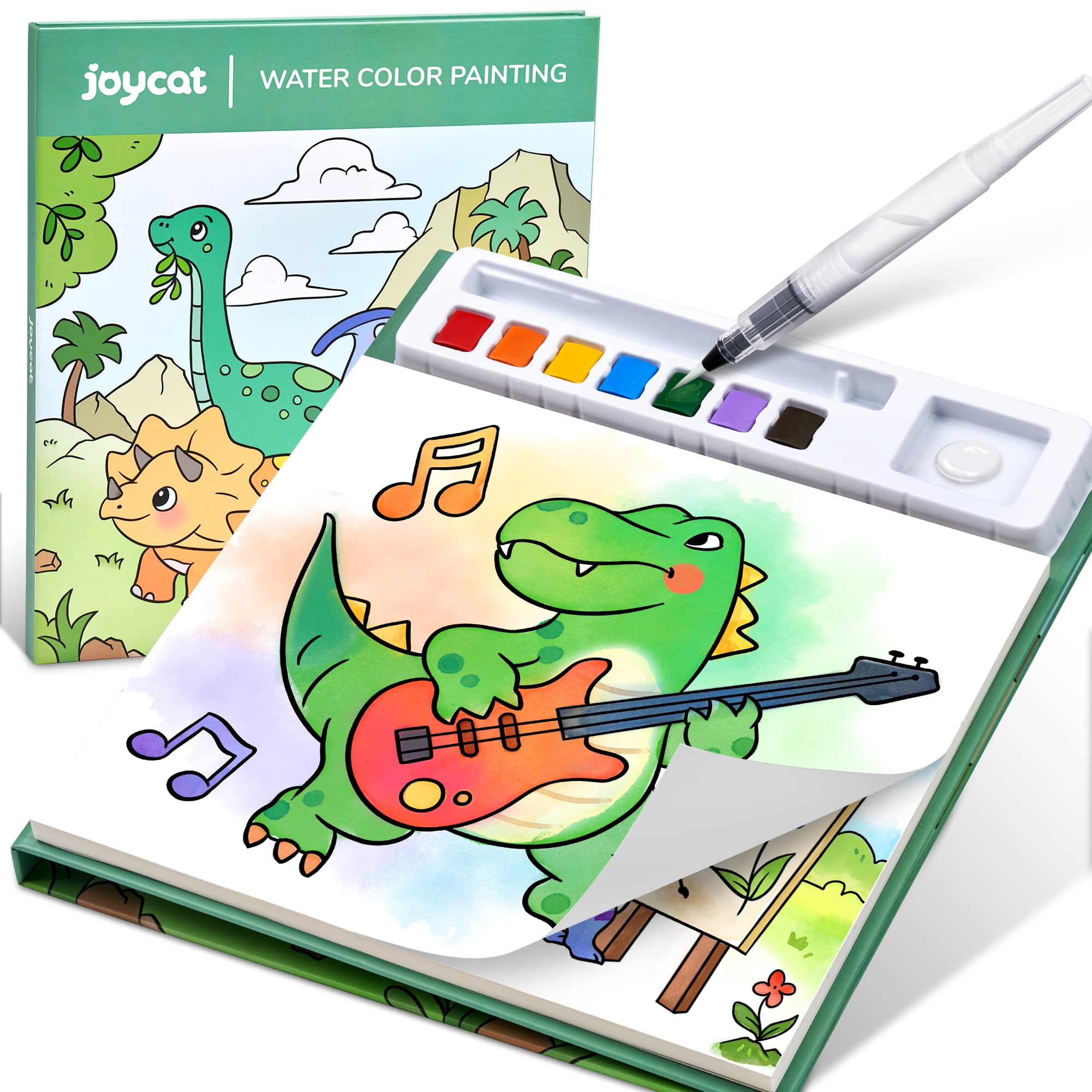 JoyCat Paint with Water Coloring Books for Toddlers, Watercolor Painting Sets for Kids Ages 3-5 4-8, Arts and Crafts Drawing Activities Toy Birthday Gift for Boys Girls (Green)