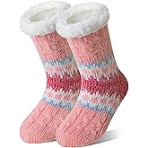 DoSmart Women Slipper Socks Non Slip Fluffy Winter Warm Thick Thermal Cozy Cabin Soft Fleece Home Grips Socks