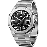 SAPPHERO Mens Watches Stainless Steel Quartz Watch for Men 30M Waterproof Date Clock Fashion Business Wristwatch Gift for Men