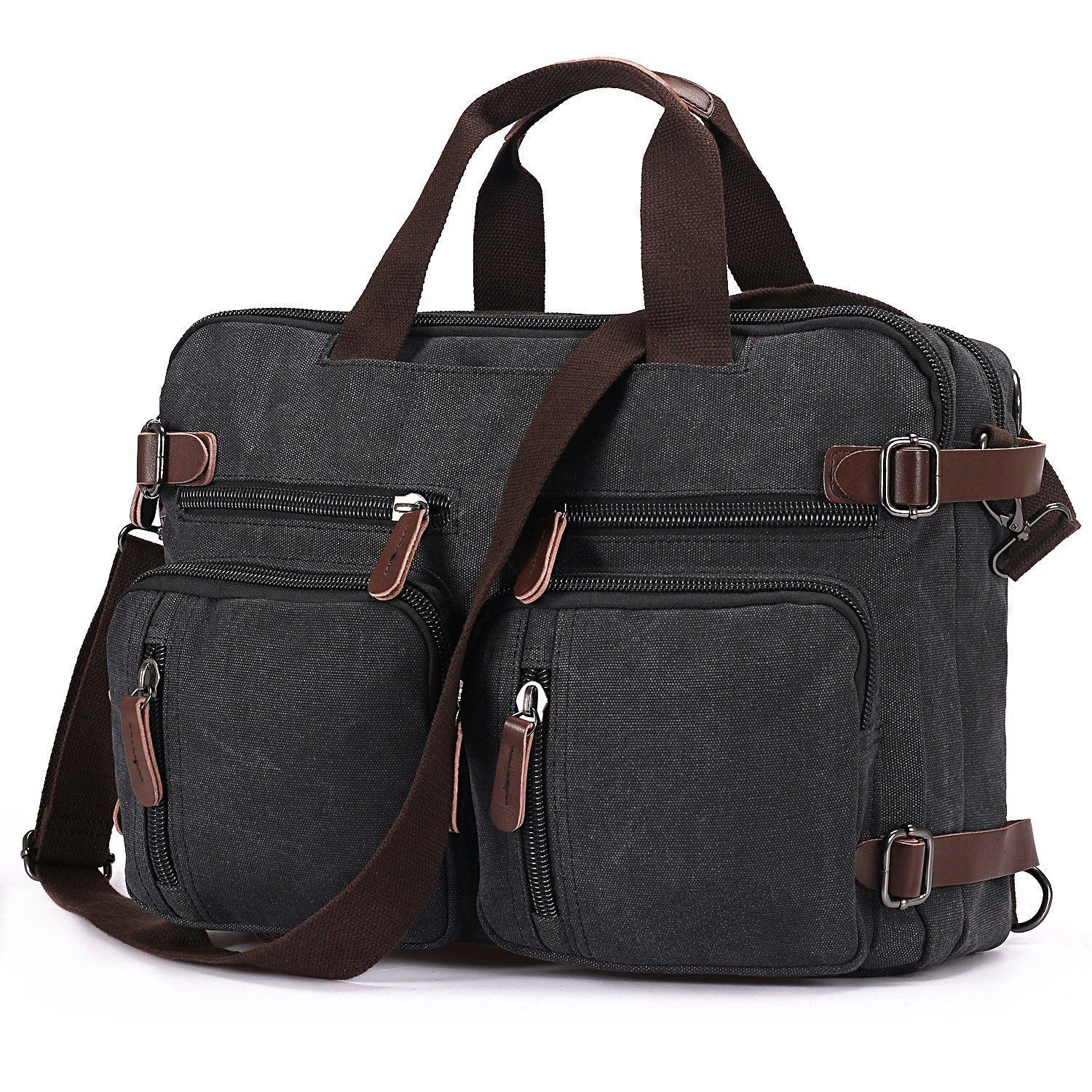BAOSHA HB Vintage lienzo bolso de mano hombres del maletín mochila Convertible