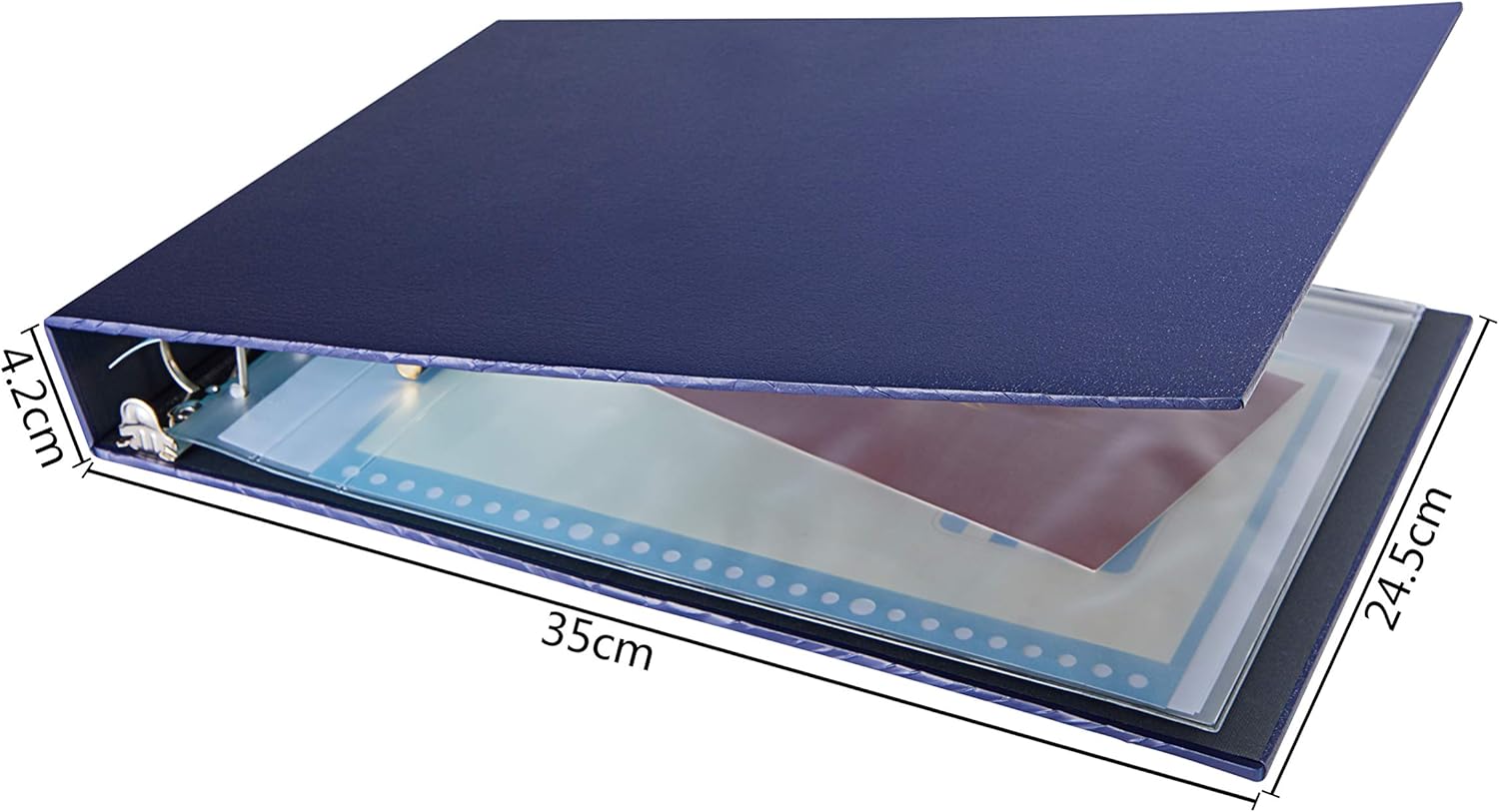 7 Ring Check Binder, 3-On-A-Page Business Checkbook Holder, 500 Checks Capacity, with 2019-2024 Calendar Organizer, Sleek Business Design [Dark Blue] : Office Products