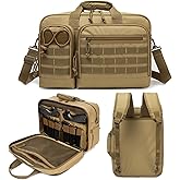 INSSTUID Tactical Gun Range Bag for Handguns and Ammo Pistol Case Shooting Range Backpack Carrying Duffle Bags Magazine Ammo Gear Accessories Molle Pouch for Hunting Shooting Sport Outdoor
