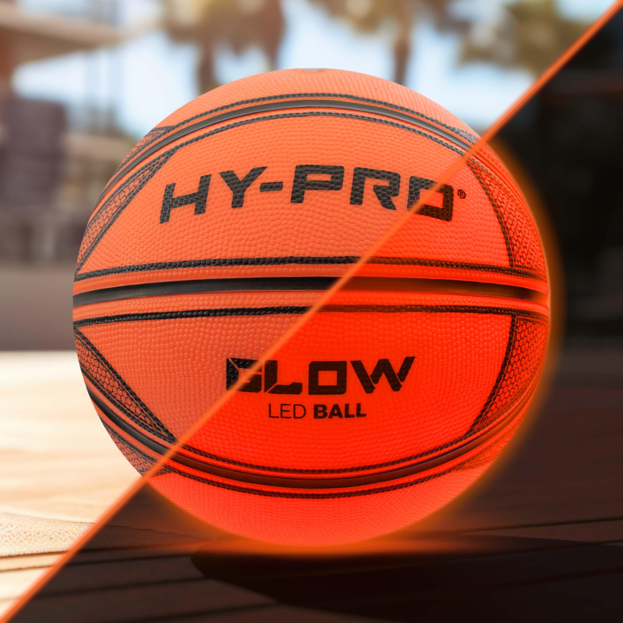 Hy-Pro LED Glow Light Up Basketball - Impact Activated Glow in the Dark Ball with Auto Shut Off, Official Size 7, Professional Grip, Basketball Gifts for Kids & Adults, Indoor & Outdoor Basketball