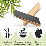 BAM BOO BOX Bamboo Door Stoppers Non-Slip Rubber Base Set of 2 Wooden Door view 5