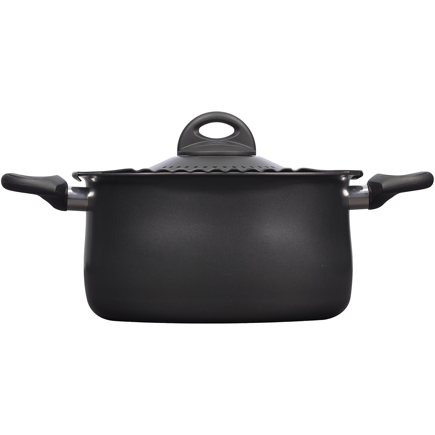 Bialetti 07265 Oval 5 Quart Pasta Pot with Strainer Lid, Nonstick, 1