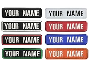 AI-NEEL 2 Pcs Personalized Name Patches, Custom Patch Name Tag for Multiple Clothing Bags Vest Jackets Work Shirts