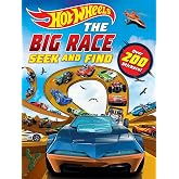 Hot Wheels: The Big Race Seek and Find: 100% Officially Licensed by Mattel, Over 200 Stickers, Perfect for Car Rides for Kids Ages 4 to 8 Years Old