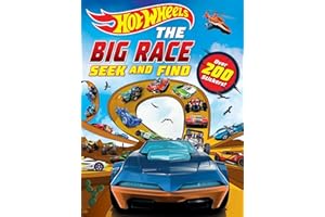 Hot Wheels: The Big Race Seek and Find: 100% Officially Licensed by Mattel, Over 200 Stickers, Perfect for Car Rides for Kids