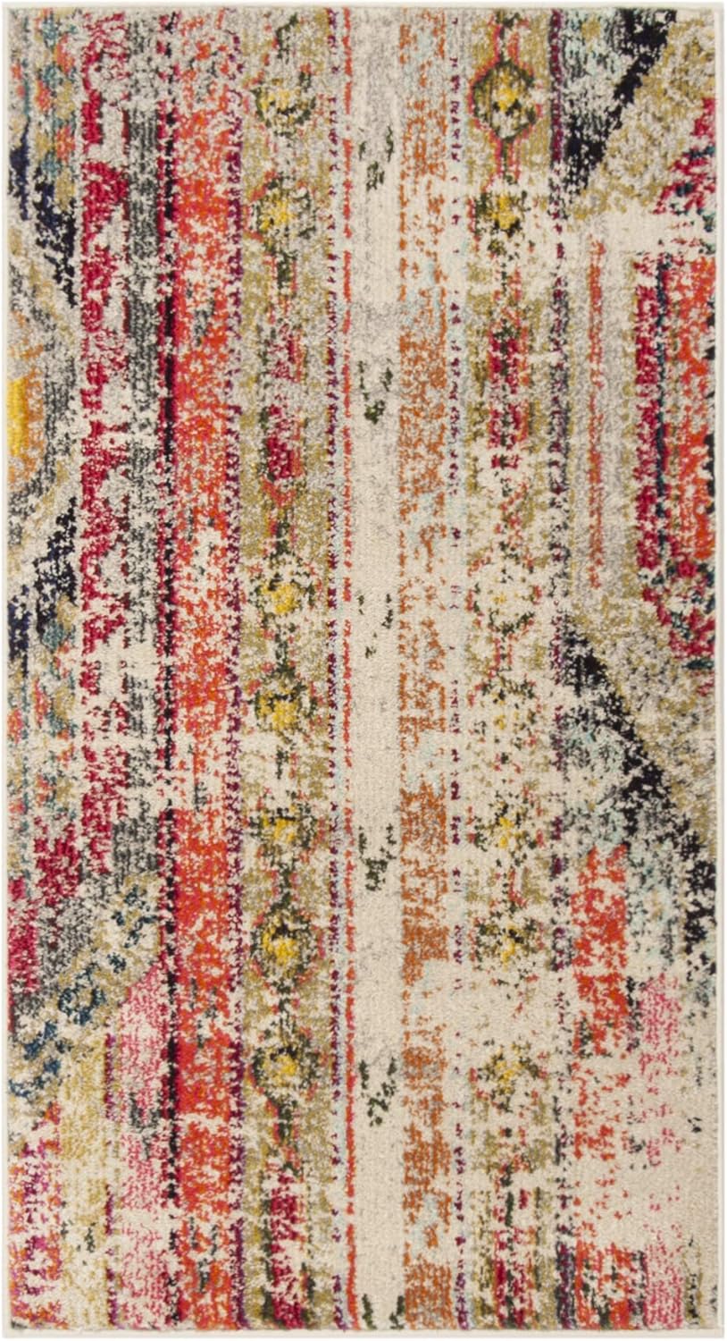 safavieh monaco collection on Area Rugs 2 2 X 4 Safavieh Monaco Collection Mnc222f Modern Bohemian Distressed Area Rug Multi Home Kitchen