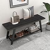 Oastreeful Industrial Entryway Bench Rustic Wood