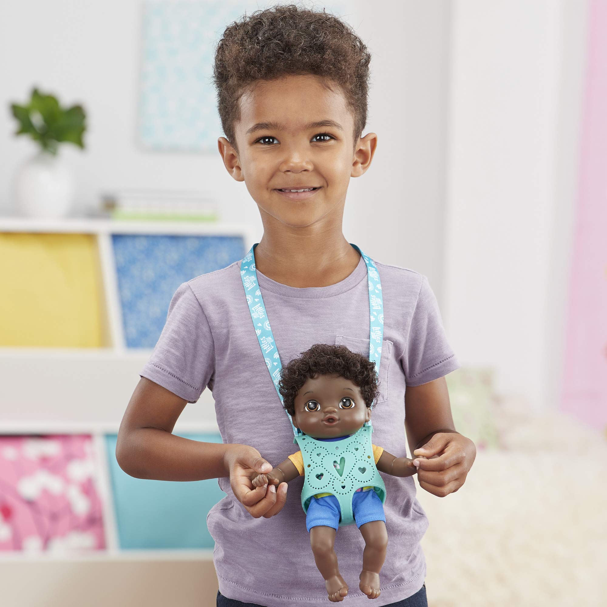 Littles by Baby Alive, Carry 'N Go Squad, Little Theo Black Curly Hair