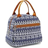 FlowFly Insulated Lunch Cooler Bag - Tote Bag Organizer for Women/Men, Elephant