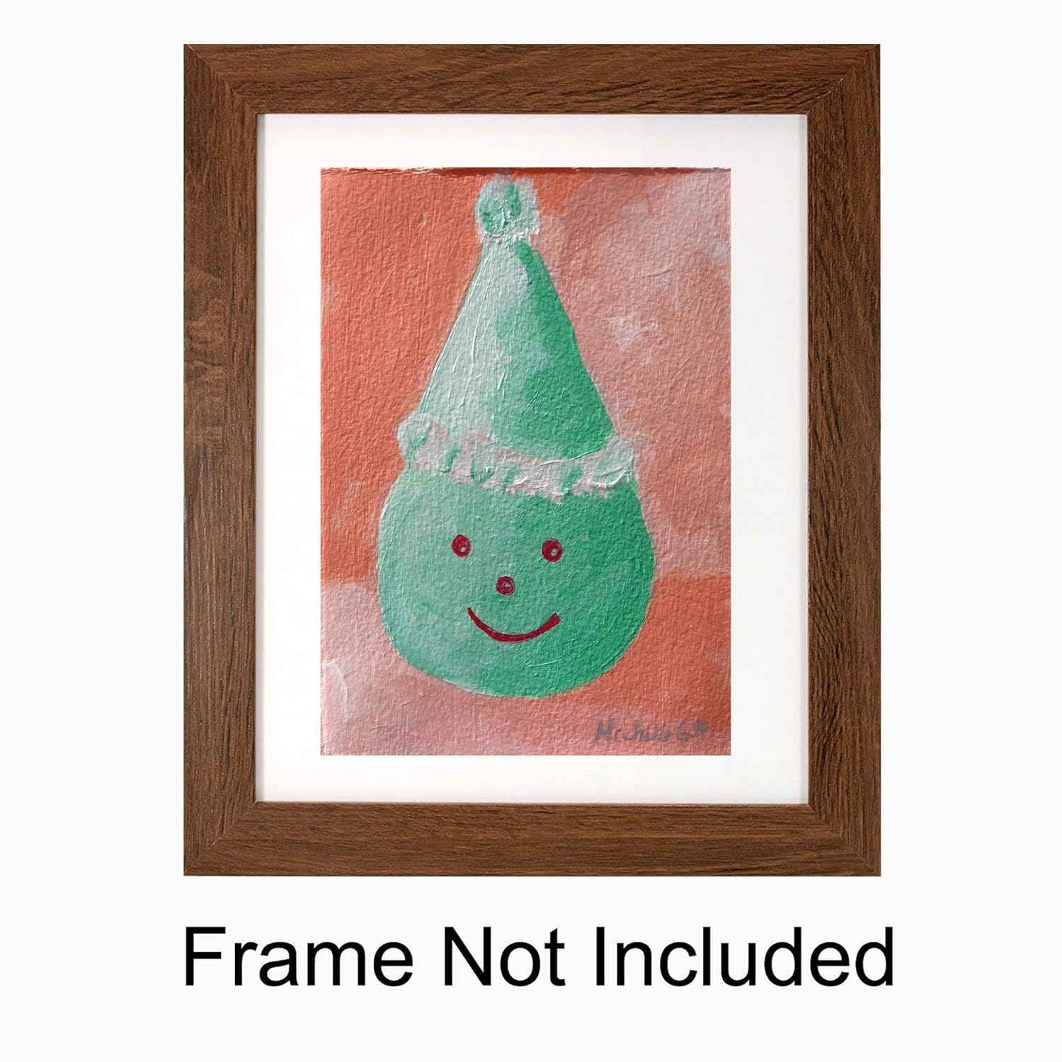pink and green santa hat