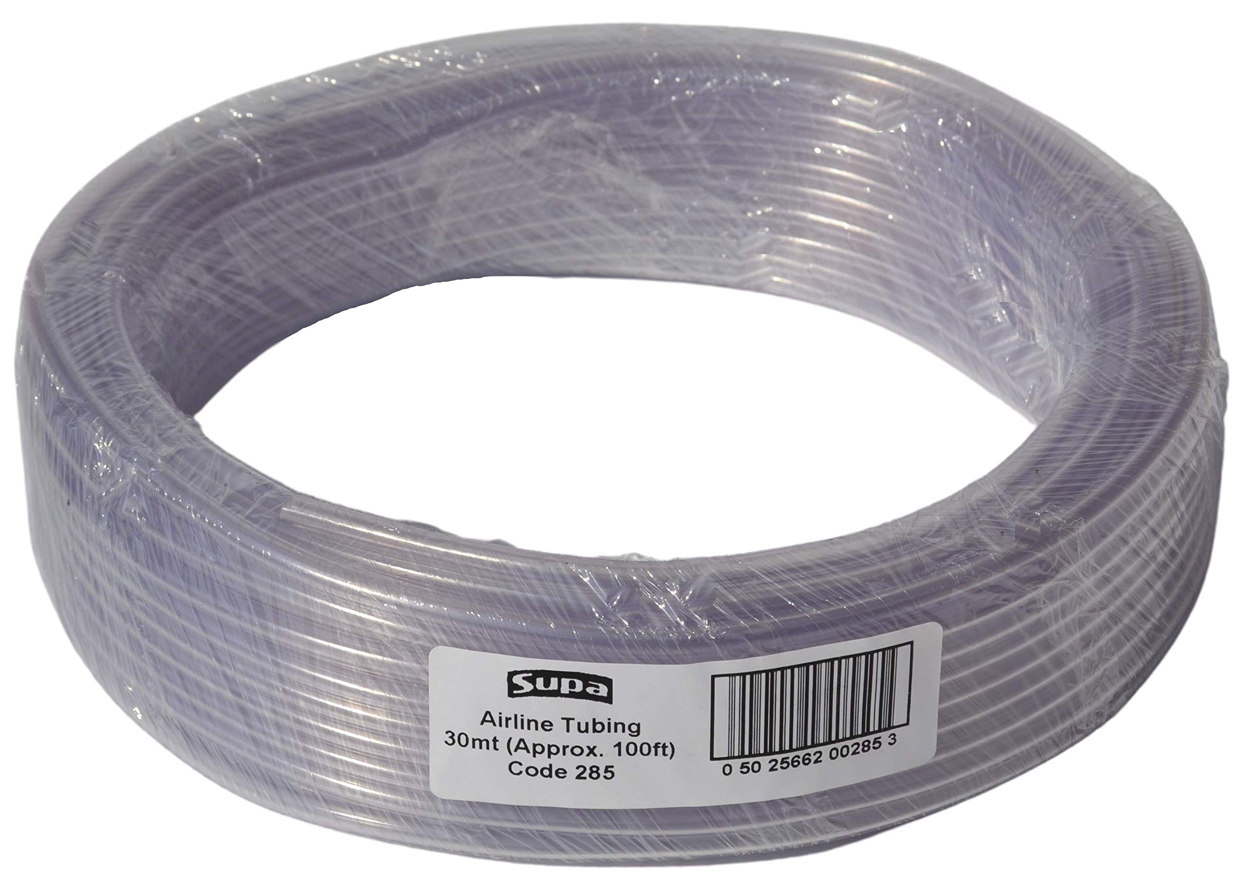 Supa Clear Aquarium Airline Tubing, 6 mm (External Diameter) x 4 mm (Internal Diameter) x 30 metres, Suitable For Connecting Air Pumps, Airline Accessories And Fish Tank Ornaments.
