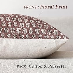 Foindtower Set of 2 Decorative Vintage Floral Print