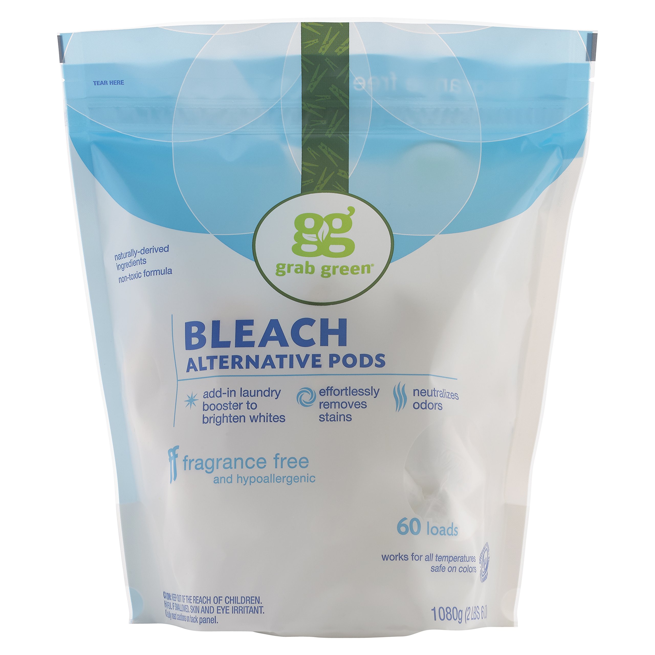 Grab Green Bleach Alternative Pods, 24 Loads (Pack of 2